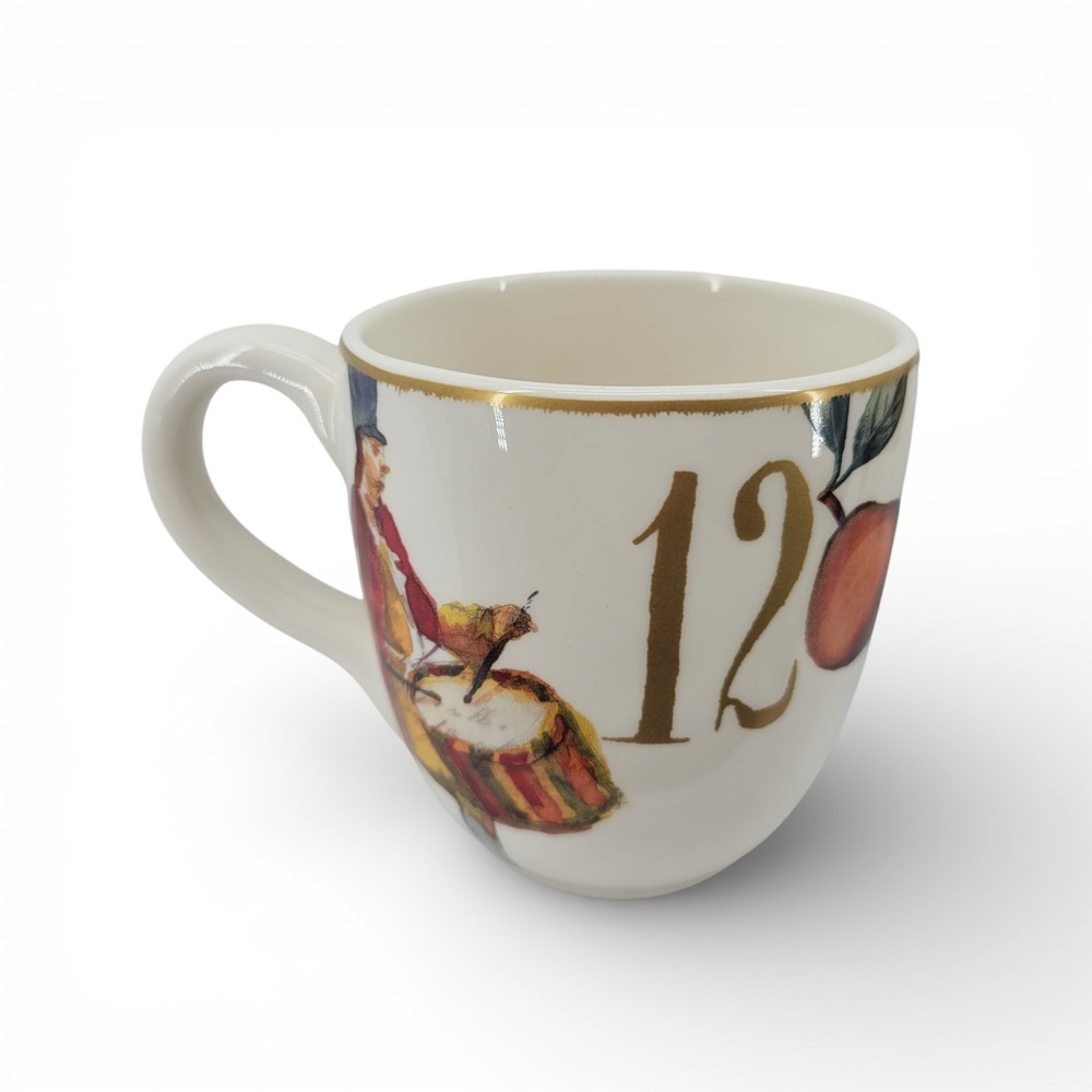 Williams Sonoma 12‎ Days Christmas Gold Numbers Mug 2012 1 & 12 Coupe - Picture 3 of 5